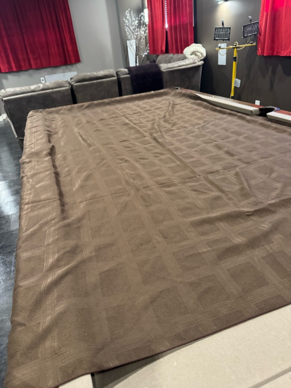 Brown Textured 60” x 96” table cloth